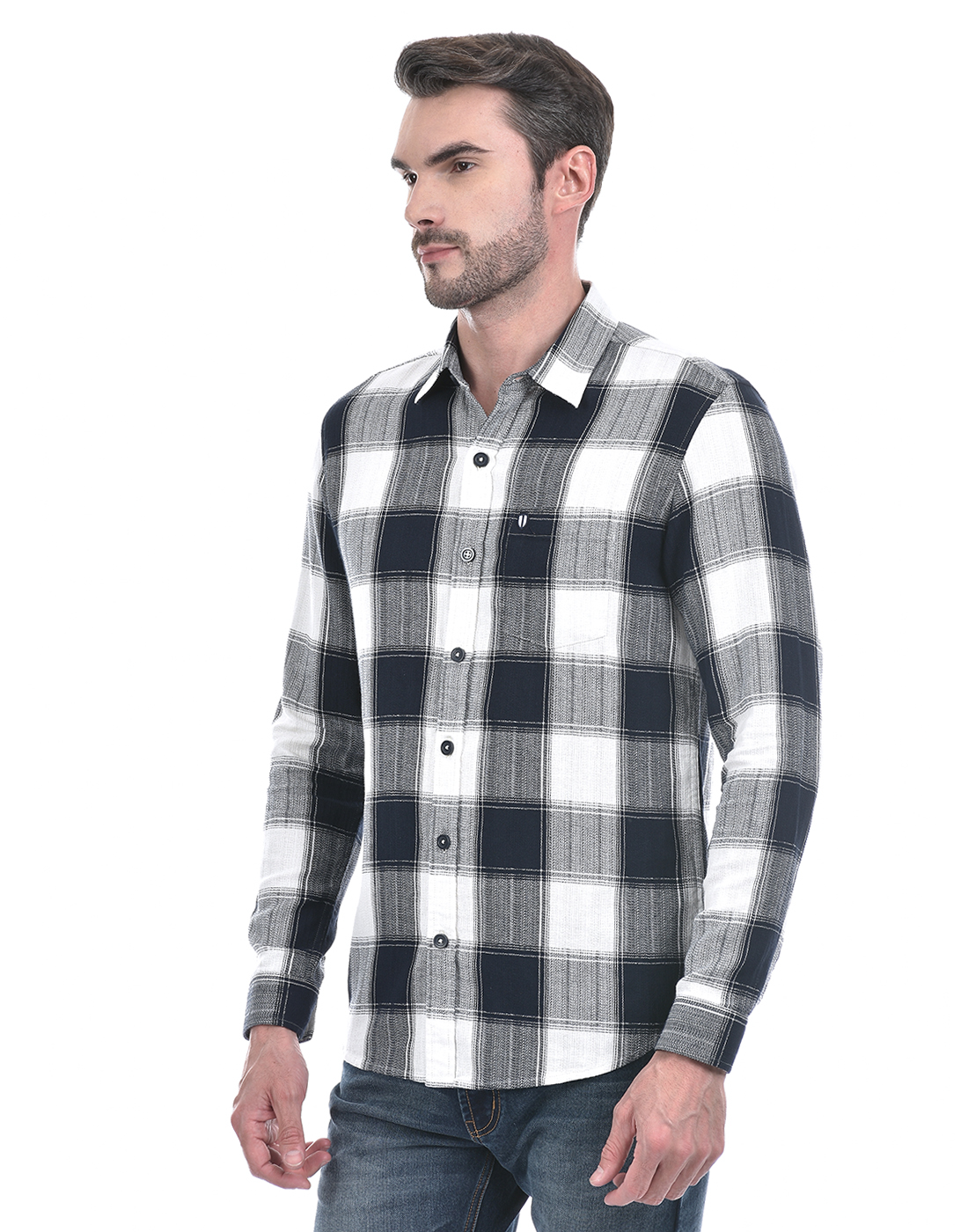 Numero Uno Men Beige Solid Hooded Neck Brushed Fleece Sweatshirt